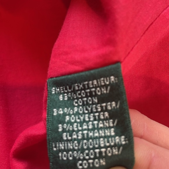 Coral red cotton lined dress - Picture 5 of 9